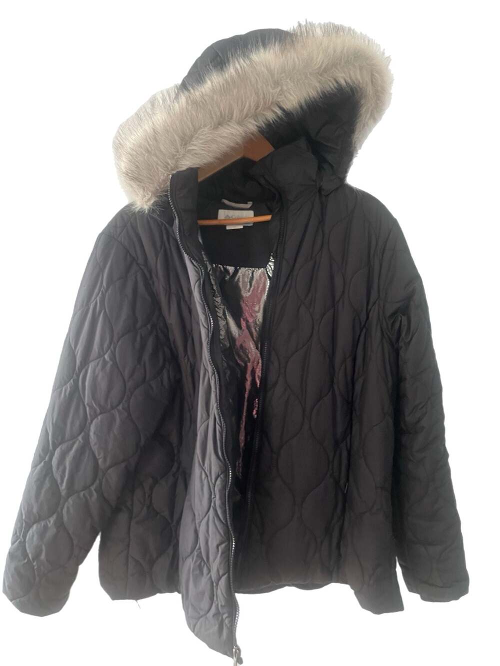 Columbia Women's Frosty Heights Omni-Heat Quilted Winter Jacket with Fux Fur Hoo